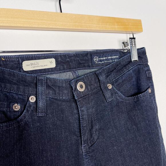 AG Adriano Goldschmied Womens 25 The Stilt Cigarette Leg Jeans Skinny Dark Wash - Picture 5 of 10
